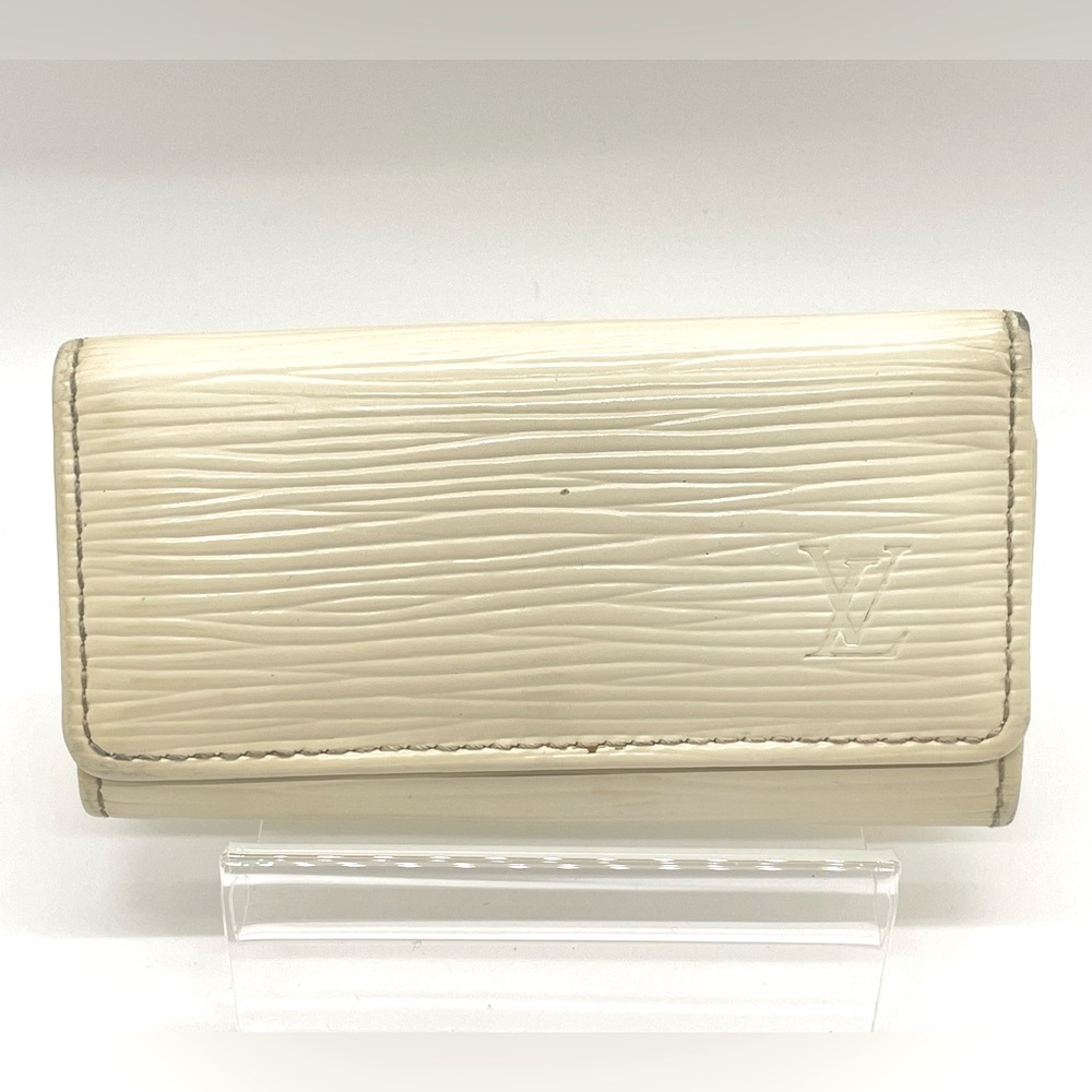 Louis Vuitton Cream Epi 4 Clip Key Case Wallet